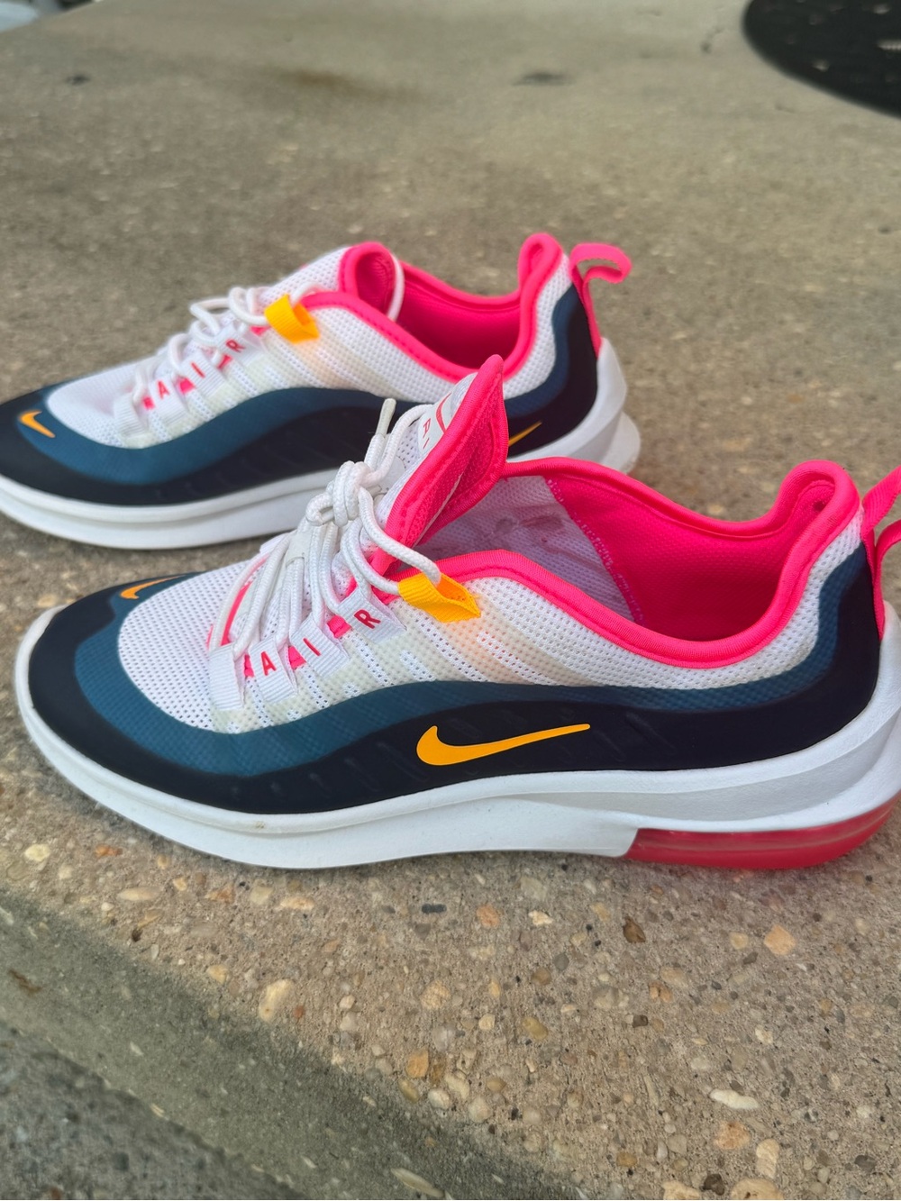 Nike Women’s Sneakers in White, Hot Pink & Yellow Accent